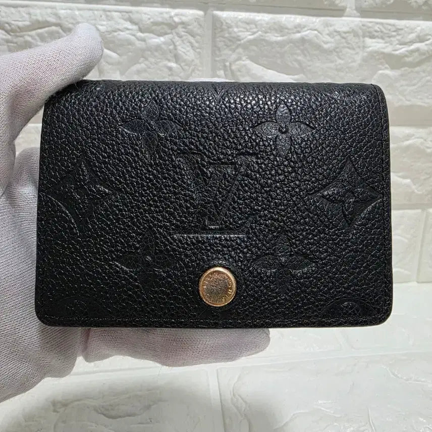 [BUNJANG] Louis Vuitton Monogram Embossed Leather Business Card Holder Black (M58456) / [공홈정품]루이비통  카드지갑