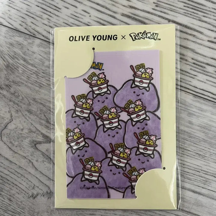 [BUNJANG] Olive Young Pokémon Edition Delight Card Sticker (Ditto) - Sealed / 올리브영 포켓몬 에디션 딜라이트 카드 스티커 미개봉 메타몽
