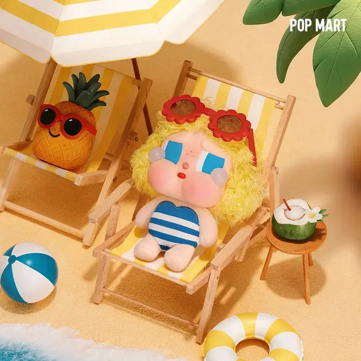[BUNJANG] Pop Mart Crybaby Vacation Diary Series Poolside Figure / [팝마트 정품/박스미개봉/정가이하] 크라이베이비 휴가 일기 시리즈 일광욕