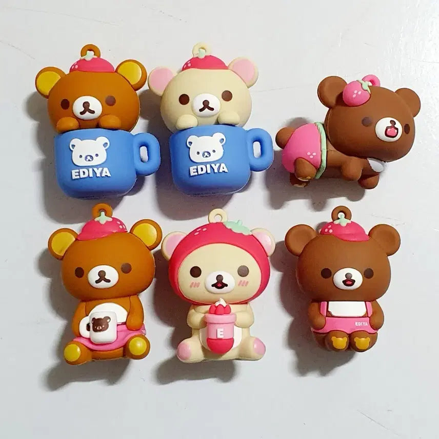 [BUNJANG] Ediya Rilakkuma Figure Magnet Full Set / 이디야 리락쿠마 피규어 마그넷 풀세트
