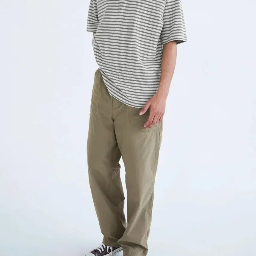 [BUNJANG] Acne Studios 26SS Striped Polo T-shirt Grey / [XL]카키스 26SS 스트라이프 폴로 티셔츠 그레이