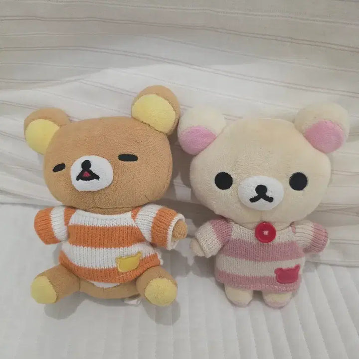 [BUNJANG] Vintage Rilakkuma Korilakkuma Knitted Set / 고전 니트 리락쿠마 코리락쿠마 택없음(세트판매)