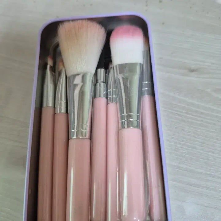 [BUNJANG] Pink Makeup Brush Set with Case / 핑크 메이크업 브러쉬 세트