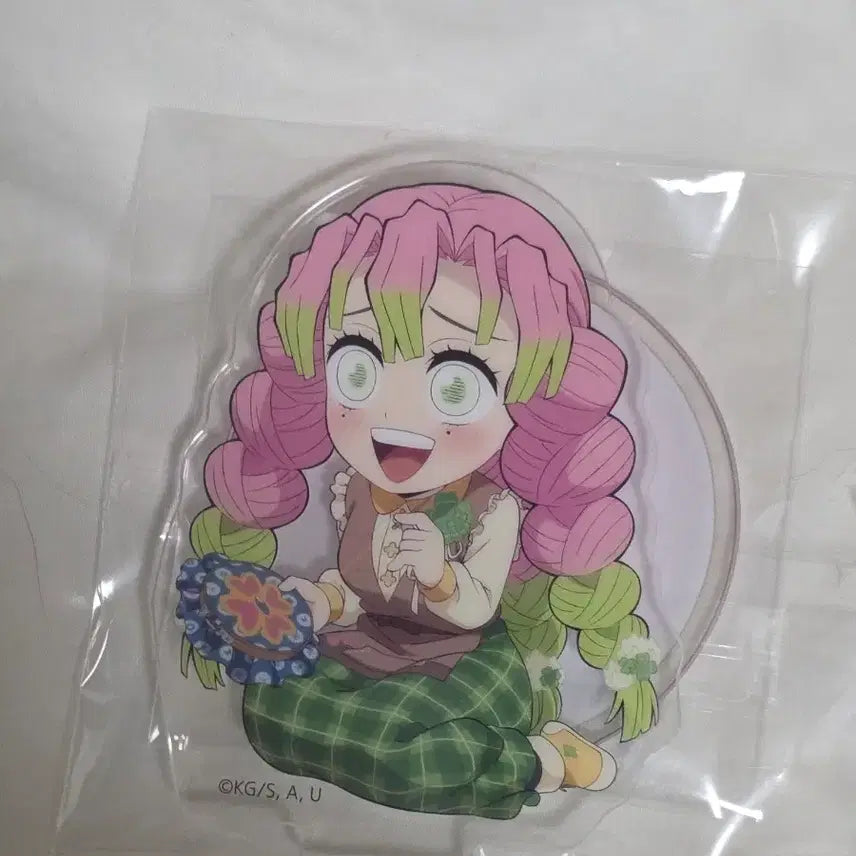 [BUNJANG] Handmade Mitsuri Kanroji Acrylic Stand (Sealed) / 귀멸 핸드메이드 미개봉 미츠리 아크릴스탠드