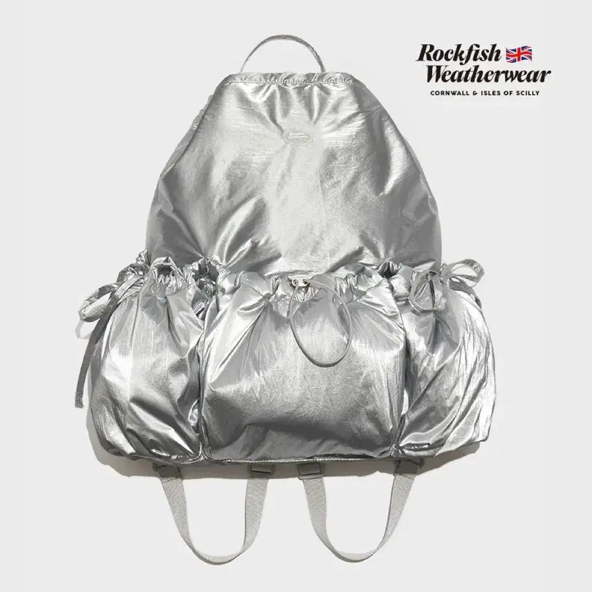 [BUNJANG] Rockfish Weatherwear Side Ribbon Pocket Padded Gym Sack Backpack / 락피쉬웨더웨어) 리본 포켓 패딩 백팩