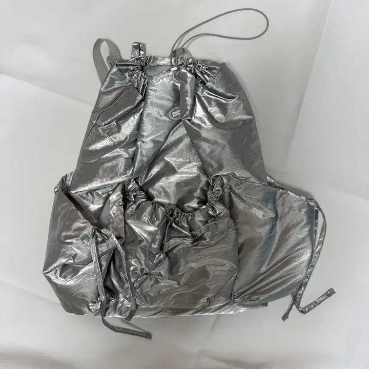 [BUNJANG] Rockfish Weatherwear Side Ribbon Pocket Padded Gym Sack Backpack / 락피쉬웨더웨어) 리본 포켓 패딩 백팩