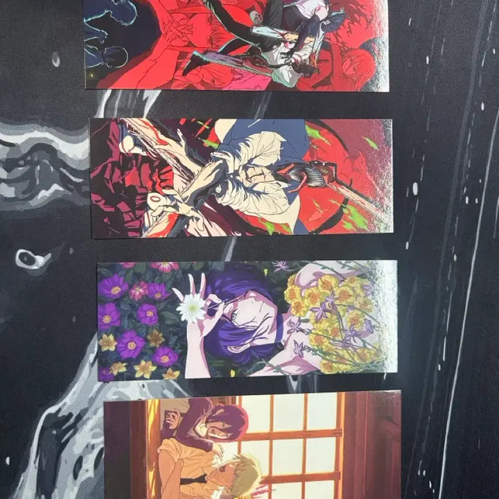 [BUNJANG] Chainsaw Man Bookmark Set (4 Types) / 체인소맨 북마크 4종 세트
