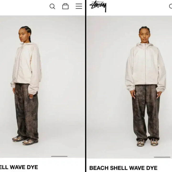 [BUNJANG] Stussy Wave Dyed Beach Shell Jacket L / 스투시 웨이브 다이 비치 쉘 자켓 L