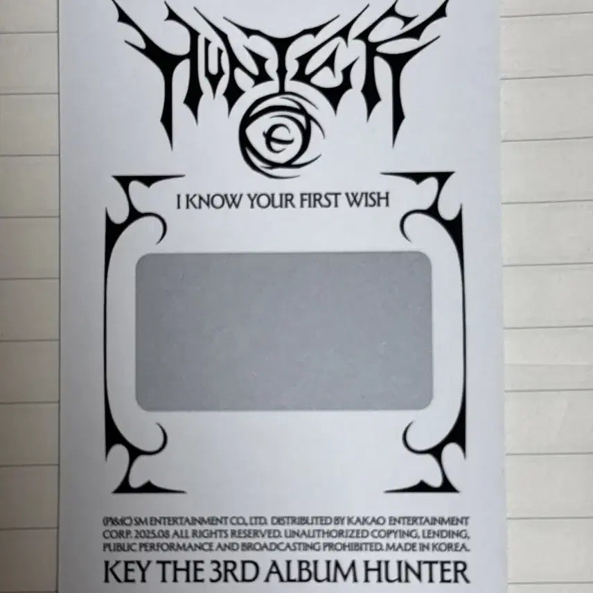 [BUNJANG] SHINee Key Hunter Wish Card Photocard / 샤이니 키 헌터 위시 카드 포카 포토카드