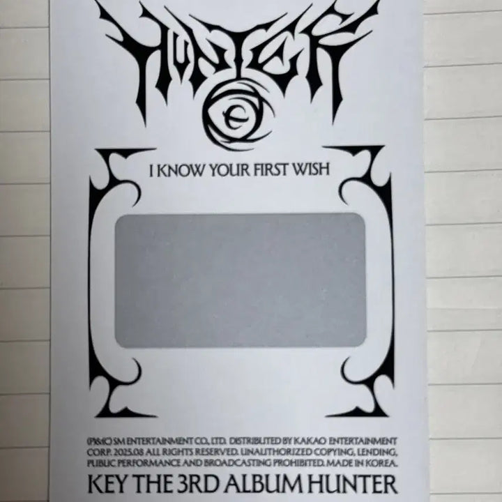 [BUNJANG] SHINee Key Hunter Wish Card Photocard / 샤이니 키 헌터 위시 카드 포카 포토카드