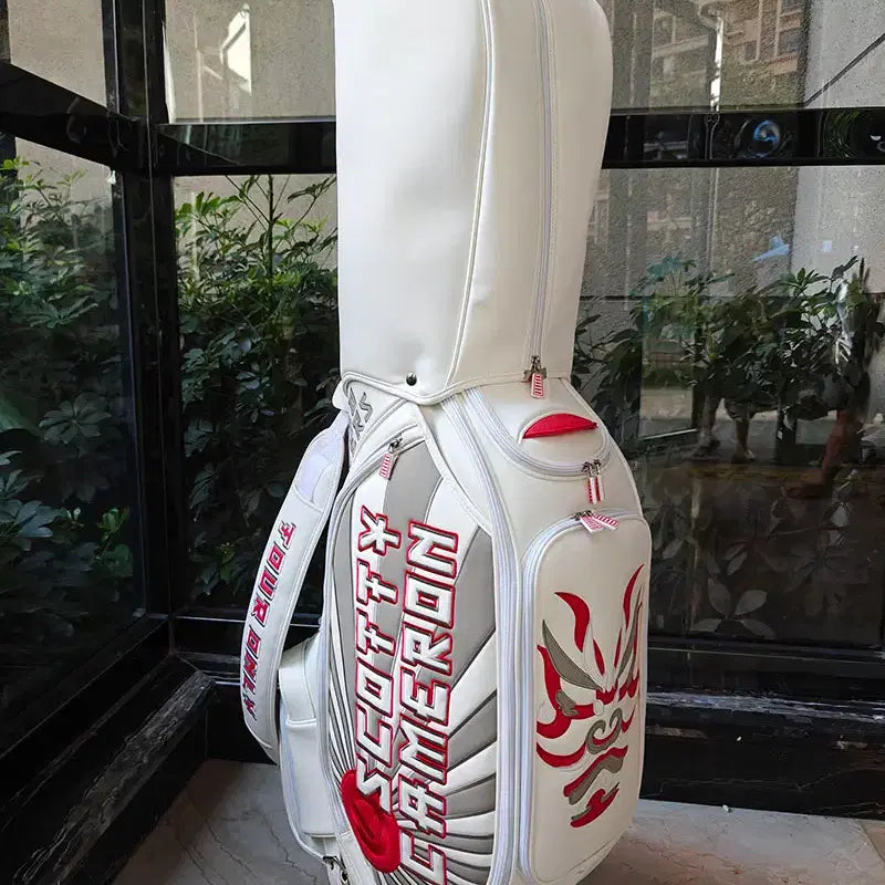 [BUNJANG] Character Waterproof Pro Caddy Bag (White) / 골프백 용 캐릭터 방수 프로 캐디백(화이트)