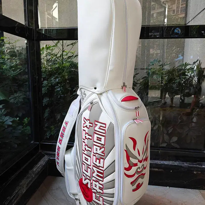 [BUNJANG] Character Waterproof Pro Caddy Bag (White) / 골프백 용 캐릭터 방수 프로 캐디백(화이트)