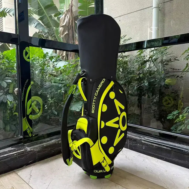 [BUNJANG] Waterproof Scrub Caddy Bag (Black/Green) / 골프백 방수 스크럽 캐디백(블랙그린)