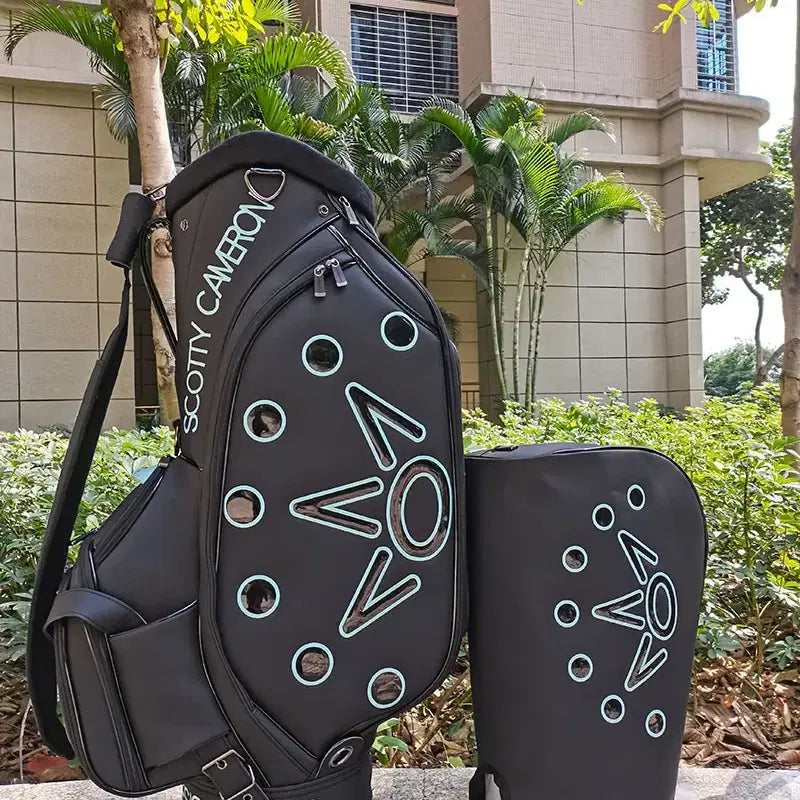 [BUNJANG] Crown Waterproof Scrub Caddy Golf Bag (Black/Blue) / 골프백 왕관 방수 스크럽 캐디백(블랙블루)