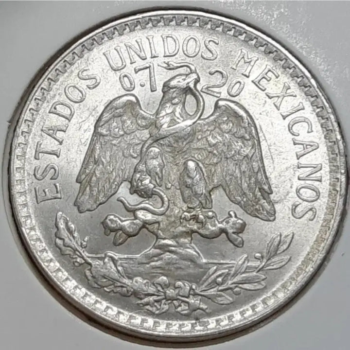[BUNJANG] Mexico 1944 50 Centavos Silver Coin Uncirculated / [은화] 멕시코 미사용 1944년 50센타보스.외국주화 주화 화폐 동전