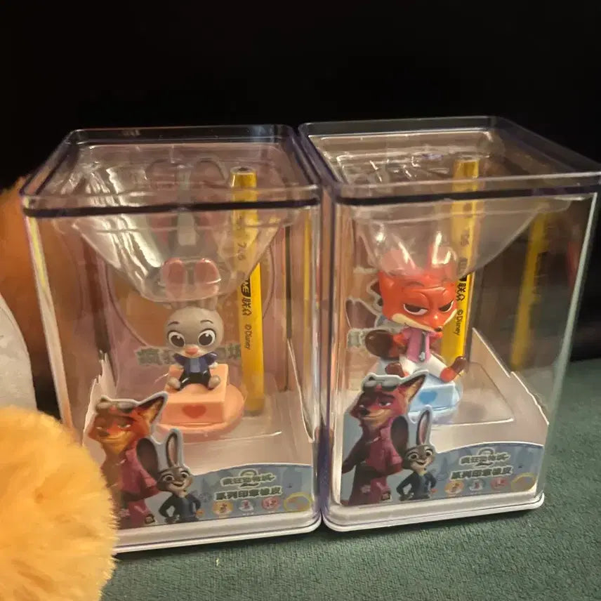 [BUNJANG] Zootopia Judy &amp; Nick Doll Figure Stamp Set / 주토피아 주디 닉 인형 피규어 도장 일괄
