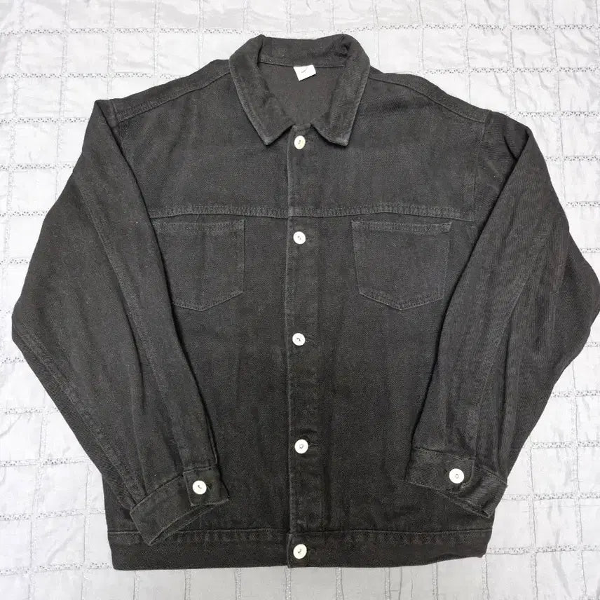 [BUNJANG] Partimento Peach Skin Twill Trucker Jacket Black / 파르티멘토 피치스킨 트윌 트러커 자켓 블랙