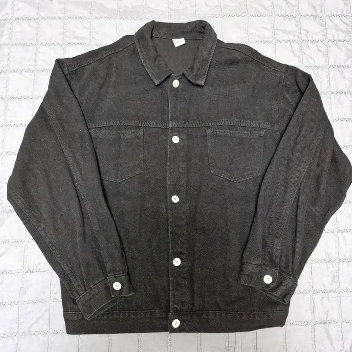 [BUNJANG] Partimento Peach Skin Twill Trucker Jacket Black / 파르티멘토 피치스킨 트윌 트러커 자켓 블랙