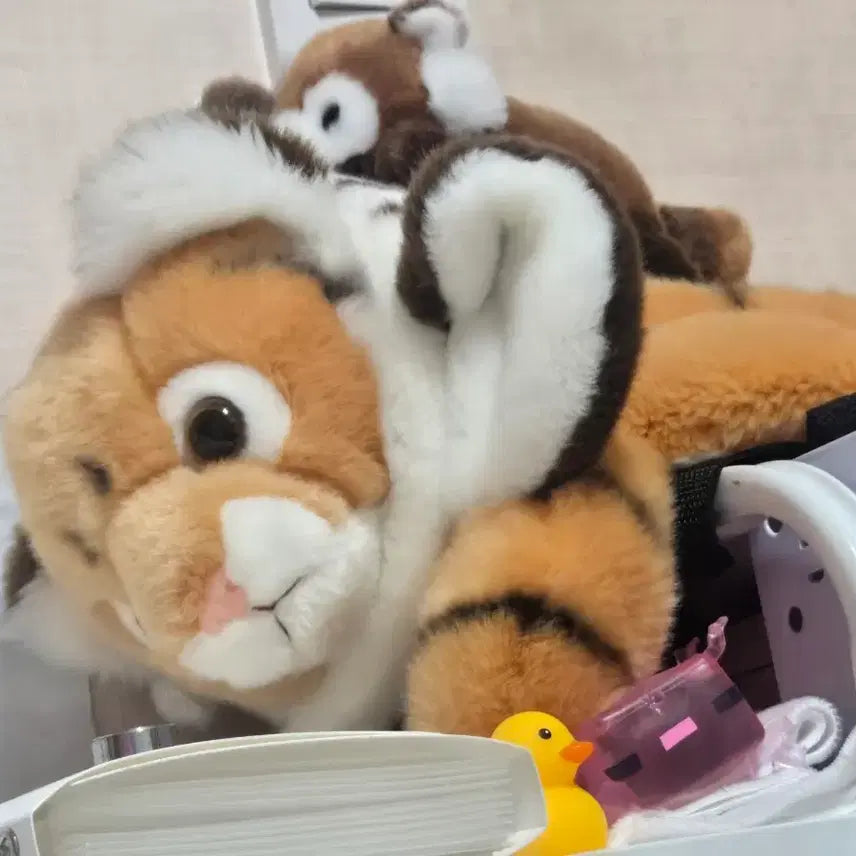 [BUNJANG] Everland Tiger Bag &amp; Headband Set / 에버랜드 호랑이 가방+머리띠 2개 세트