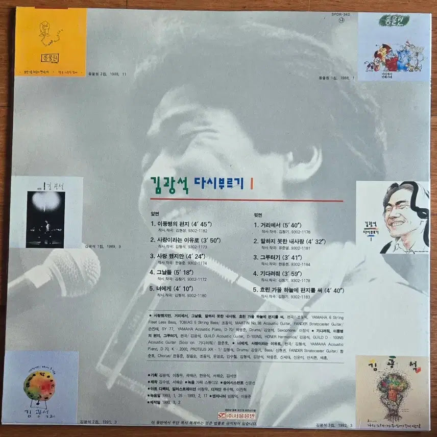 [BUNJANG] Kim Kwang Seok "Tribute 1" 1993 Seoul Records First Press LP / 김광석 다시부르기1. 1993년 서울음반 초반LP