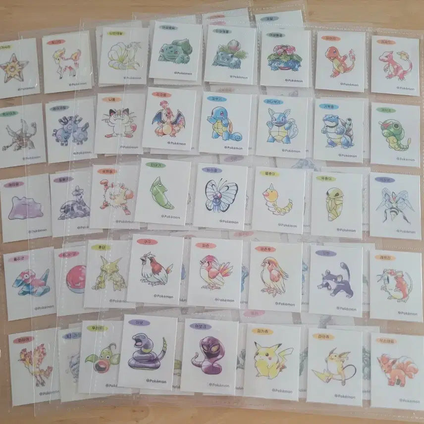 [BUNJANG] Pokemon 30th Anniversary Sticker Artwork Bundle Set (99 types) / 포켓몬 30주년 띠부씰 아트워크 99종일괄 판매