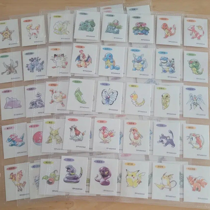 [BUNJANG] Pokemon 30th Anniversary Sticker Artwork Bundle Set (99 types) / 포켓몬 30주년 띠부씰 아트워크 99종일괄 판매