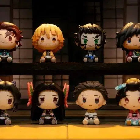 [BUNJANG] Demon Slayer Lightning Siblings Chokonokko Figure 8-Piece Set (Unsealed) / 처분) 귀멸의칼날 번개의형제 제일복권 초코노코 8종 세트 단순개봉 판매