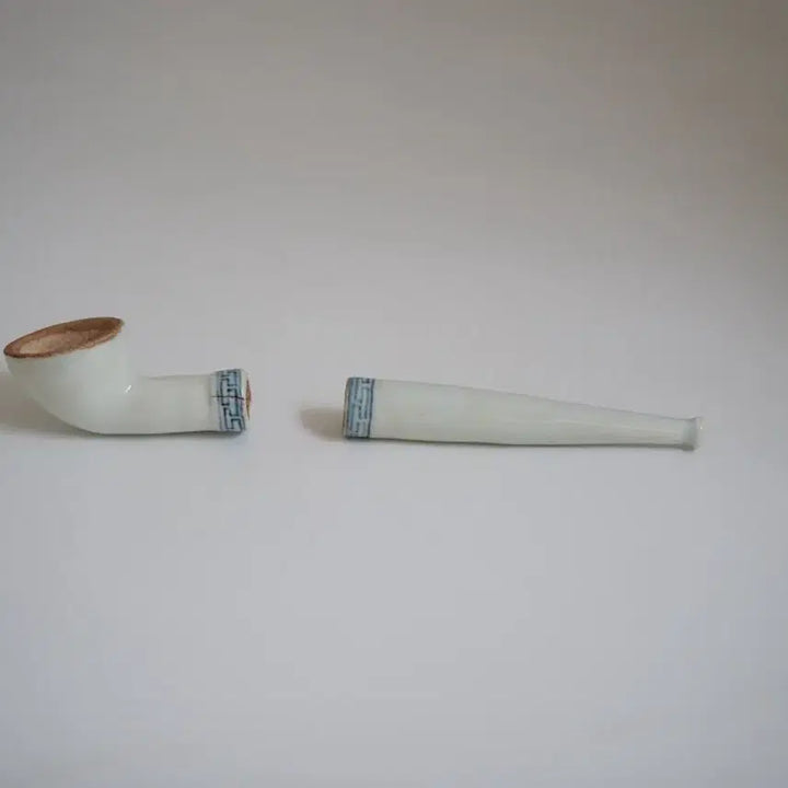 [BUNJANG] White Porcelain Blue-and-White Tobacco Pipe / 백자청화담뱃대