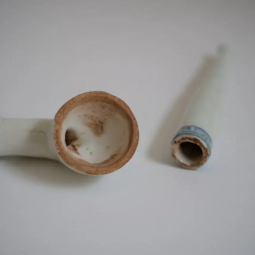 [BUNJANG] White Porcelain Blue-and-White Tobacco Pipe / 백자청화담뱃대