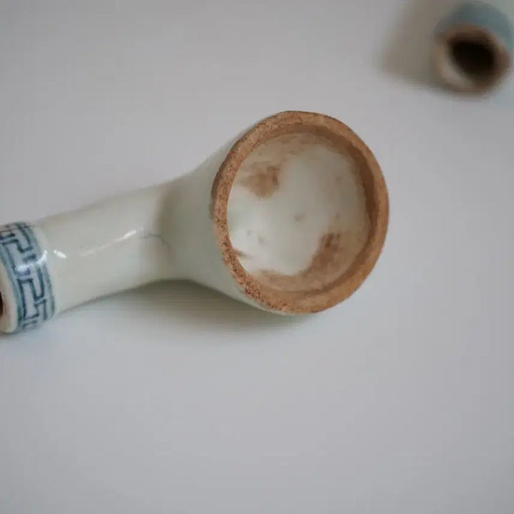 [BUNJANG] White Porcelain Blue-and-White Tobacco Pipe / 백자청화담뱃대