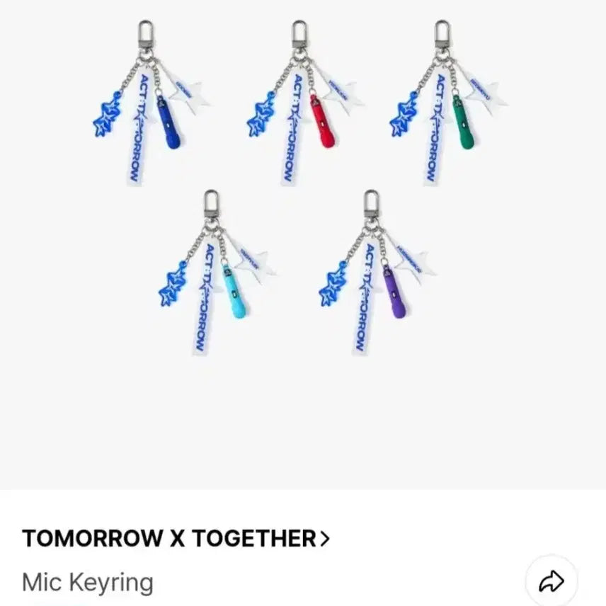 [BUNJANG] TXT ACT: TOMORROW Concert MD MIC Keychain Bundle Set / TXT 투바투 ACT : TOMORROW 콘서트 MD MIC 키링