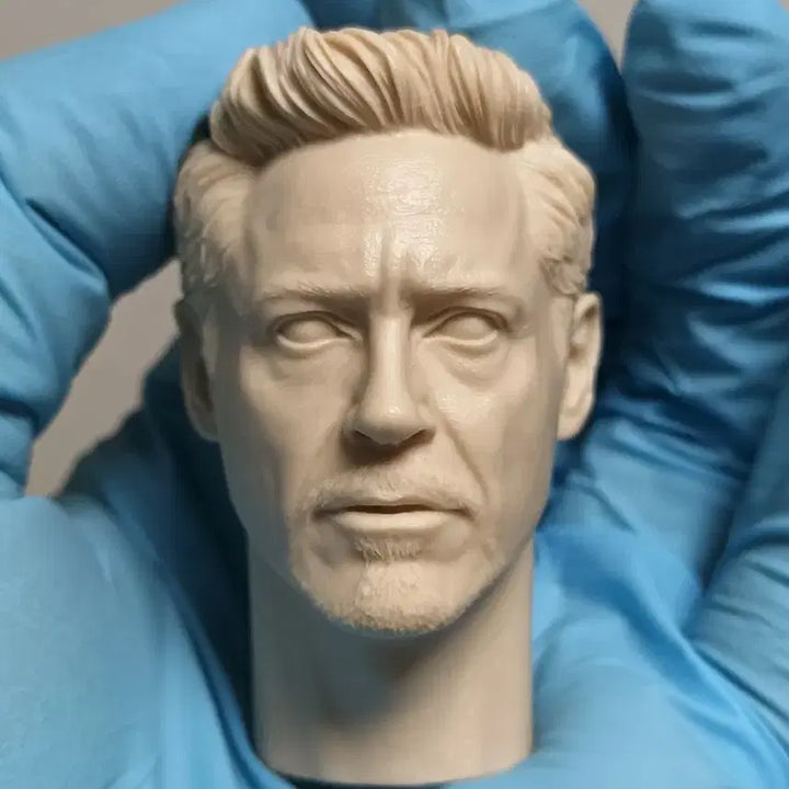 [BUNJANG] Third Step A3 Tony Stark Unpainted Recast Head (Hot Toys Compatible) / 핫토이 호환 쓰리스텝 A3 토니 스타크 미도색 리캐 헤드