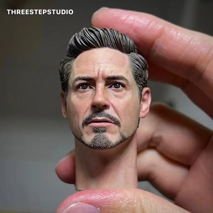 [BUNJANG] Third Step A3 Tony Stark Unpainted Recast Head (Hot Toys Compatible) / 핫토이 호환 쓰리스텝 A3 토니 스타크 미도색 리캐 헤드