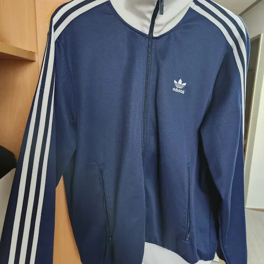 [BUNJANG] Adidas Navy Track Top Jersey / 아디다스 져지 네이비 트랙탑