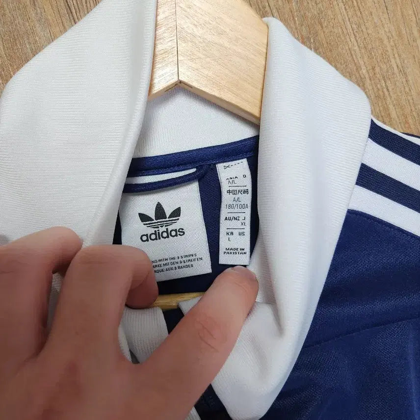 [BUNJANG] Adidas Navy Track Top Jersey / 아디다스 져지 네이비 트랙탑