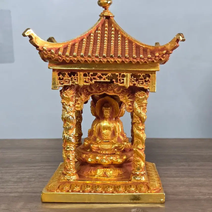 [BUNJANG] Ornate Gilded Buddha Pagoda Tower / 정교하게 제작된 금장 불상 누각탑