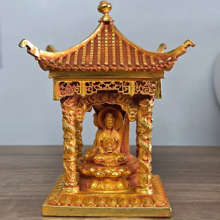 [BUNJANG] Ornate Gilded Buddha Pagoda Tower / 정교하게 제작된 금장 불상 누각탑