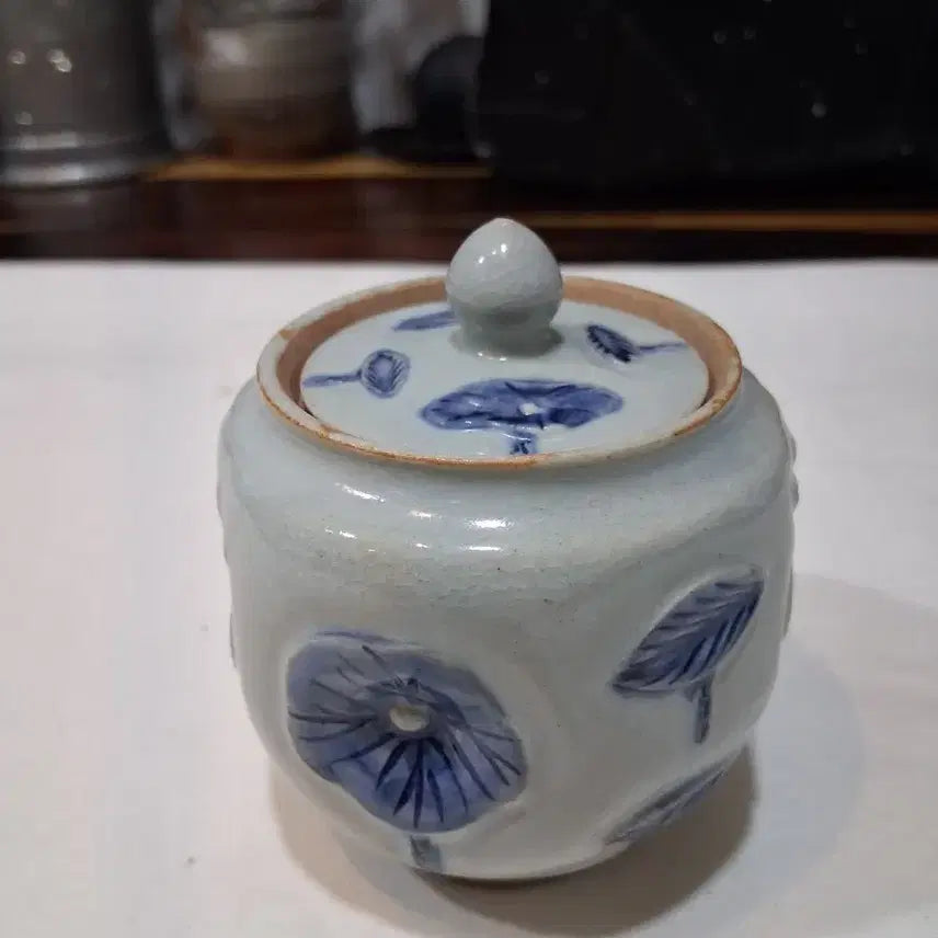 [BUNJANG] Seok-Gwang Su Celadon Porcelain Tea Caddy / 장작가마 무형문화재 한도 서광수 청화백자차호