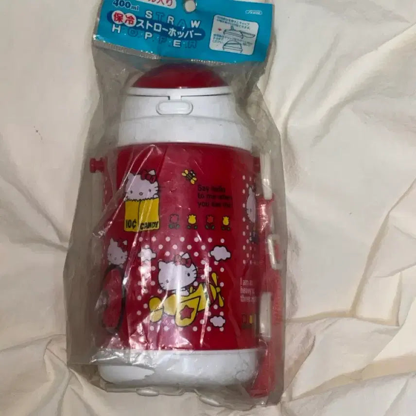 [BUNJANG] 2007 Hello Kitty Straw Water Bottle - Japanese / 2007 고전 헬로키티 물통 물병 일본제 고전 제품