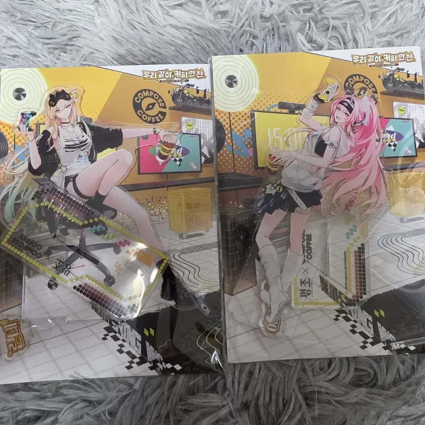 [BUNJANG] Compose Coffee Rinne &amp; Aimes Acrylic Stand / 명조 컴포즈커피 린네,에이메스 아크릴 스탠드