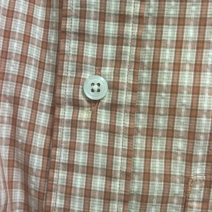 [BUNJANG] Espionage Checkered Shirt Orange Size M / 에스피오나지 체크 셔츠 오렌지 M사이즈