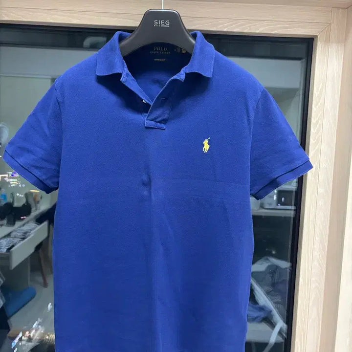 [BUNJANG] Polo Ralph Lauren Custom Slim Fit Polo Shirt - Royal Blue (M) / 폴로 커스텀슬림핏 카라티 M(로얄블루)