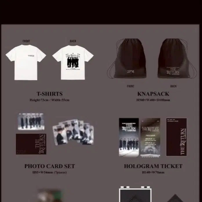 [BUNJANG] 2PM Tokyo Dome Upgrade Seat Special Set / 2pm 도쿄돔 업그레이드 시트 이준호 장우영 준케이 옥택연 닉쿤 황찬성