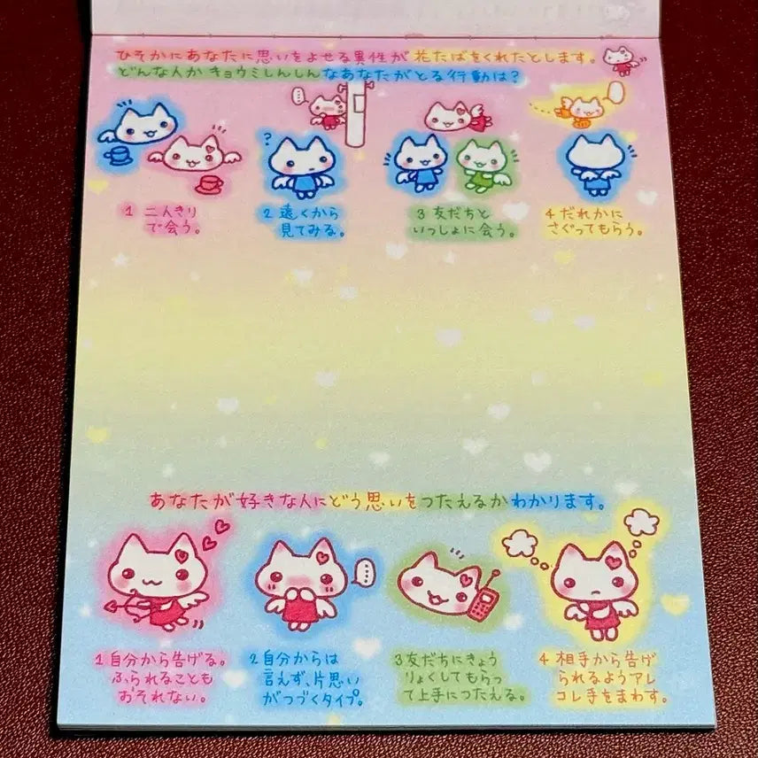 [BUNJANG] Shiawase Nyan-ko Vintage Memo Paper Set (2 sheets) / (마지막재고) 헤이세이 고전지류 시아와세냥코 소분(2장) 산엑스지류