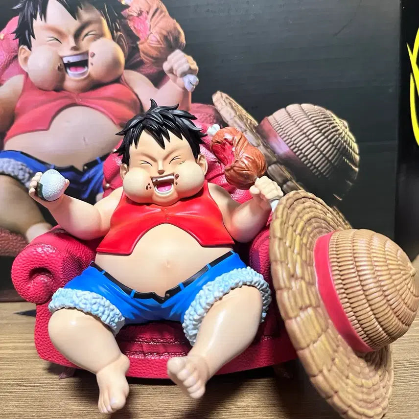 [BUNJANG] Lightning Studio Luffy Fat Ver. Resin Statue (Opened, Good Condition) / 라이트닝 스튜디오 원피스 fat fat 루피 레진피규어 개봉양품