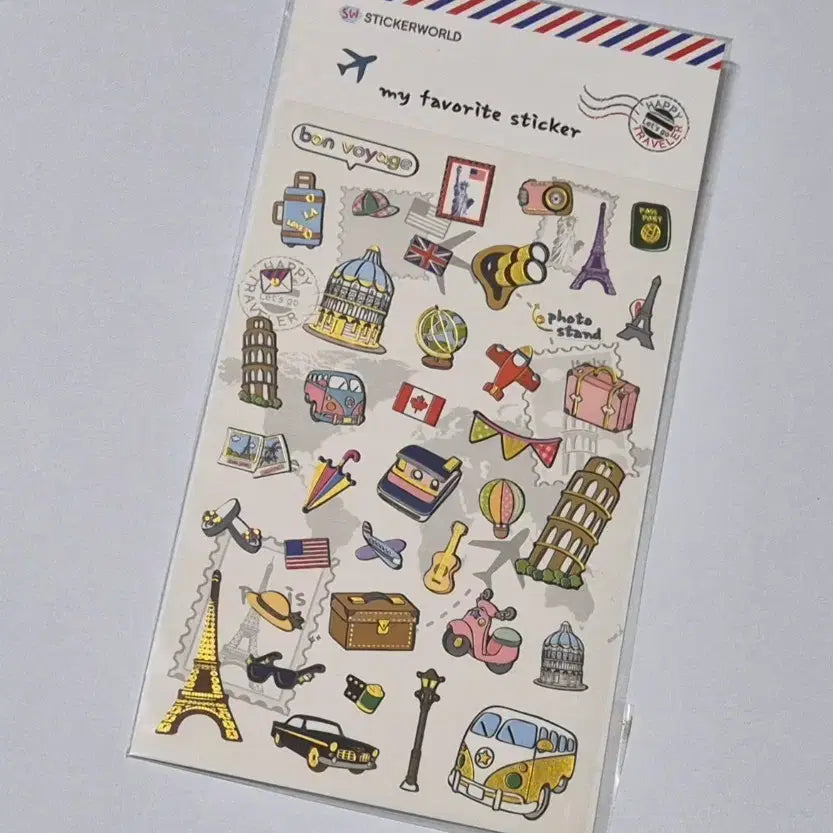 [BUNJANG] Vintage Travel Gilt Sticker / 고전 여행 금박 스티커