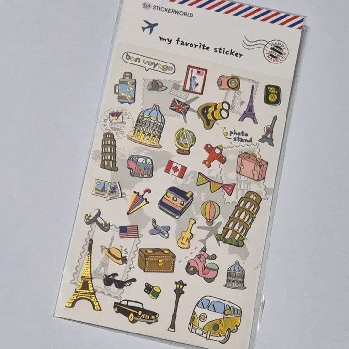[BUNJANG] Vintage Travel Gilt Sticker / 고전 여행 금박 스티커