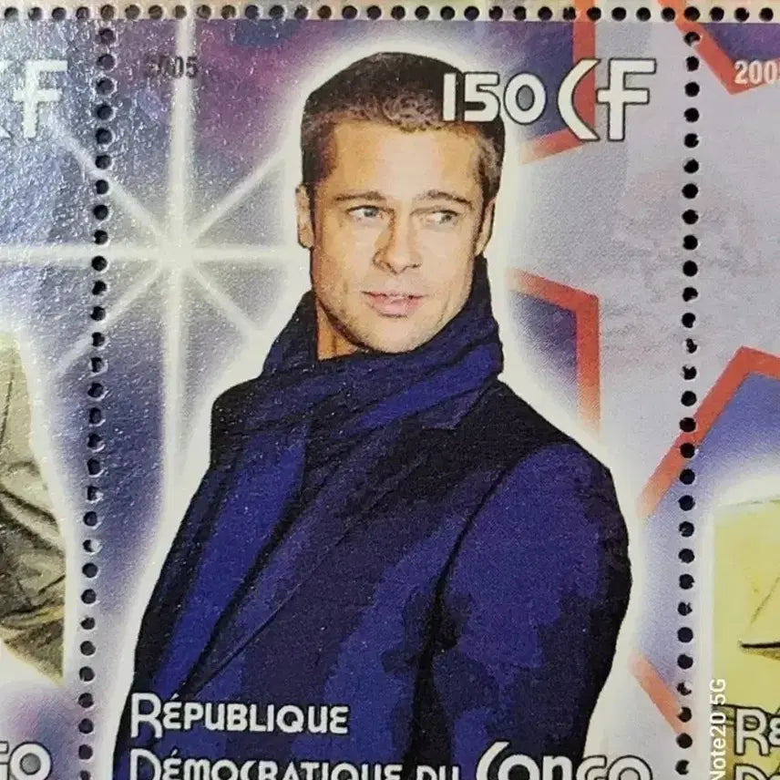 [BUNJANG] Brad Pitt Commemorative Stamp / 2005년 미국 할리우드명배우 브래드피트 기념 우표Brad Pitt