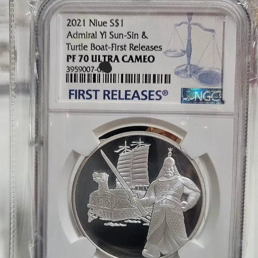 [BUNJANG] 2021 Yi Sun-sin Turtle Ship Silver Medal NGC PF70 First Edition / 2021 이순신 거북선 은화  NGC PF70 퍼스트릴리즈 메달 은메달