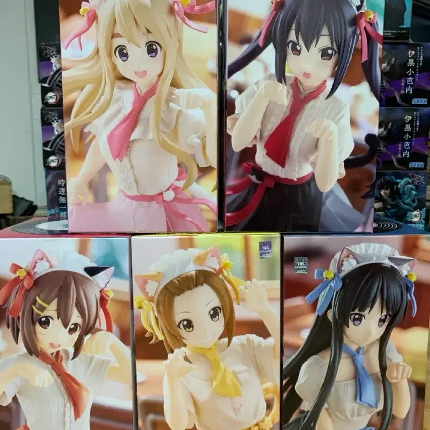[BUNJANG] Sealed Cat Maid Figure 5 Types Set / [미개봉] 고양이 메이드 피규어 5종세트